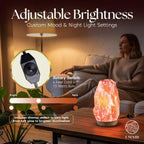UMAID Himalayan Salt Lamp, Dimmable Pink Rock Salt Lamp for Bedroom, Office Desk & Meditation Room, Spa Decor, Relaxation Home Decor Gifts for Men & Women
