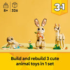 LEGO Creator 3 in 1 Cute Bunny Toy - Building Toy for Girls and Boys, Ages 8+ - Gift for Easter Basket - W/ 3 Build Options, Bunny, Seal, or Llama - 31162