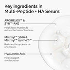 The Ordinary Multi-Peptide + Hyaluronic Acid, Anti-Aging Peptide Serum for Crow’s Feet, Elasticity & Firmness, 1 Fl Oz
