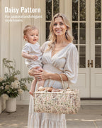 Blissful Diary Baby Diaper Caddy Organizer, Stylish Storage Basket for Newborn Essentials and Diaper Station, Gift for Baby Shower and Registry Must-Have