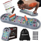 HOTWAVE Push Up Board Fitness, Portable Foldable 20 in 1 Push Up Bar at Home Gym, Pushup Handles for Floor. Professional Strength Training Equipment For Man and Women