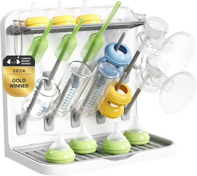 Lifewit Large Baby Bottle Drying Rack, Newborn Essentials Must Haves, Bottle Storage Organizer for Countertop, Cabinet, Rack Dryer Holder for Pacifiers, Pump Parts, Baby Stuff
