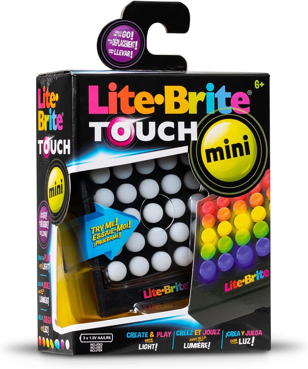 Lite-Brite Touch - Create, Play and Animate - Light Up Portable Stem Sensory Learning Toy, Creative Art Stem Toy for Girls, Boys, Unisex, Toddler, Holiday, Birthday, Gift, Ages 6+