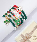 Soccer Cup Soccer Bracelets for Women Men, Stackable Soccer Jewelry Game Day Fan Accessories Gifts for Soccer Fans