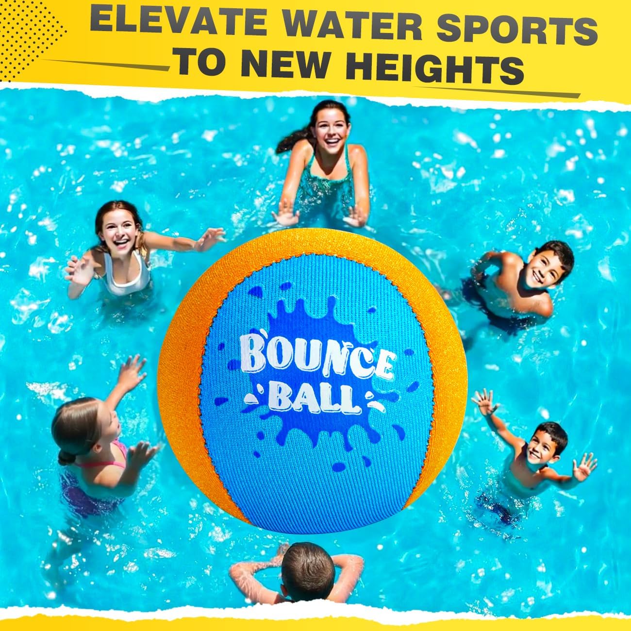 Bambilo Water Skipping Ball | 2-Pack Bounce Balls | Water Bouncing Beach Balls & Grip Ball | Pool Toys for Kids Age 5-8-12 | Great Summer Water Toy for Beach Swimming Pool River Lake