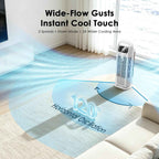Portable Air Conditioners, 4 IN 1 Evaporative Air Cooler, 1200ML Water Tank, 3 Speeds & Storm Mode & Mist Spray, 120° Auto Oscillation, 12H Timer, Quiet Tower Cooling Fan for Room, Bedroom - White ﻿
