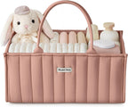 Blissful Diary Baby Diaper Caddy Organizer, Stylish Storage Basket for Newborn Essentials and Diaper Station, Gift for Baby Shower and Registry Must-Have