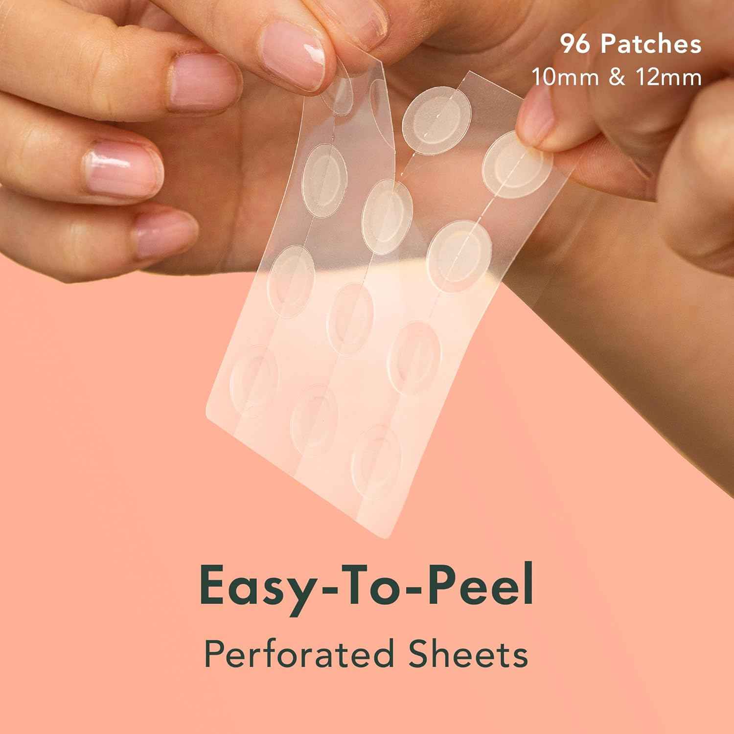 Rael Pimple Patches, Miracle Invisible Spot Cover - Hydrocolloid Acne Pimple Patch, Absorbs Zits & Blemish, Korean Skin Care, 2 Sizes (96 Count)