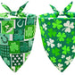 2PCS Christmas Dog Bandanas – Red and Green Plaid with Tassels