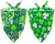 2PCS Christmas Dog Bandanas – Red and Green Plaid with Tassels