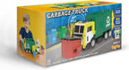 JOYIN Large Friction Powered Garbage Truck Toy Set, Includes Dumpster, Trash Bins, and Learning Cards for Kids