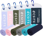 Cooling Towels (47"x12") for Neck and Face, Ice Towel for Hot Weather, Soft Breathable Chilly Gym Towels, Microfiber Towel for Work Out, Yoga, Running, Camping & More Activities