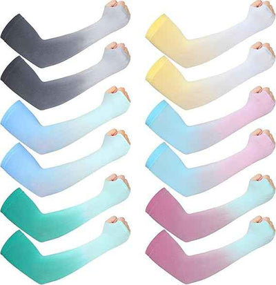 JenPen 6 Pairs UV Sun Protection Arm Sleeves to Cover Arms for Women Compression Sleeves for Men