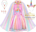 LIMIROLER Princess Dress Up Clothes for Little Girl Role Play Costume Gift Set Princess Dress Up Toys for Toddler Girls