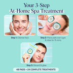 SpaLife Cooling Eye Pads | Spa Gifts & Korean Dark Circles & Puffy Eyes Treatment | Nourishing Eye Pads | Eye Mask for Puffy Eyes Daily Depuffing Eye Patches | 4 Packs of 12