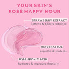 Serve Chilled Rosé Hydrating Under Eye Patches – Hyaluronic Acid & Antioxidant-Infused Eye Masks to Reduce Dark Circles, Puffiness & Fine Lines - Ideal Skincare Essentials (5 Pairs)
