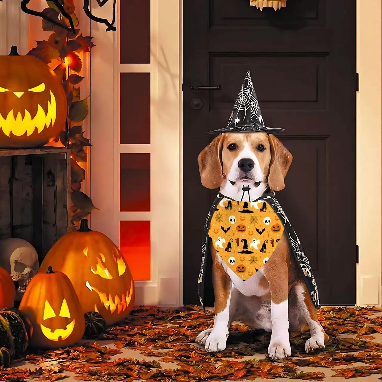 Christmas Dog Bandana Set – 2 Pack Red & Green Plaid Pet Scarf