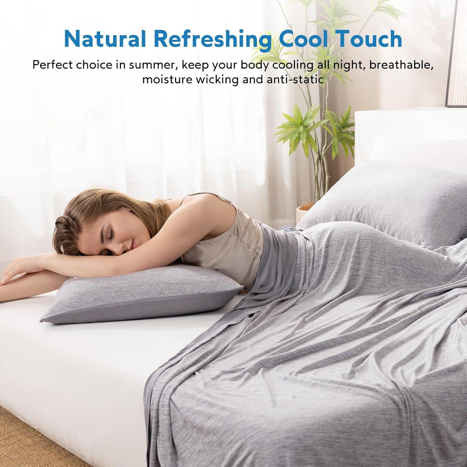 HOMFINE Cooling Blanket for Hot Sleepers - Summer Blanket Thin Lightweight Breathable Soft Double Side Enhanced Cooling for Bed Couch Sofa, Keep Cool for Night Sweats