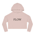 Cropped Hoodie Sweatshirt for Women with Cropped Design and Ribbed Cuffs