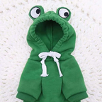 Cute Frog Pet Sweater – Green Hoodie for Small & Medium Dogs