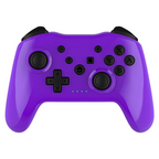 Purple gaming controller on a white background