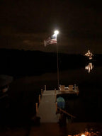 TelePatriot 800 Series Solar Flagpole Light - 200 LED Waterproof IP65