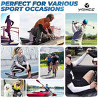 YQXCC Arm Sleeves, Cooling UV Sun Protection Sports Compression Sleeves for Men Women, Golf Basketball Arm Sleeves