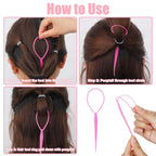 2200 Pcs Elastic Hair Ties, Mini Rubber Bands with Hair Tail Tools and Comb, Hair Accessories for Women, Girls, Toddlers, Babies