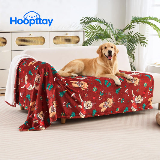 Christmas Blanket for Large Dogs – Waterproof Reversible Couch Cover