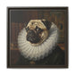 Custom Whimsical Pug Portrait Canvas, Cute Dog Art Print, Pet Lover Gift, Home Decor, Fun Wall Art, Quirky Dog Painting