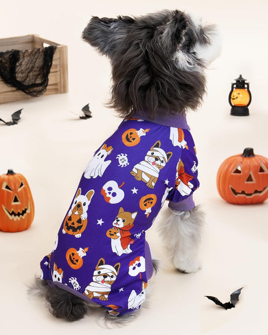 4 Pack Halloween Dog Pajamas – Stretchy, Cute, and Cozy
