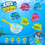 Diving Pool Toys, Bath Toys Set for Kids Shower Ages 3-12, Beach Essentials Water Toy Pool Games Summer Swim Water Dive Sinking Mermaid Toys