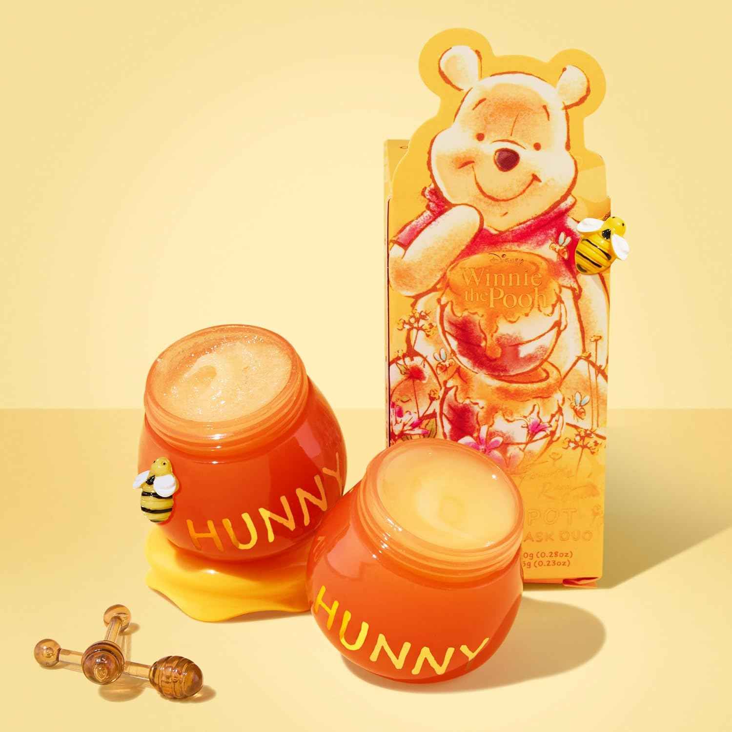 ColourPop x Winnie the Pooh Lip Scrub & Mask Set - Vegan & Cruelty-Free Lip Care Duo - Exfoliates, Moisturizes & Softens - Enriched with a Honey Flavor - Hunny Pot