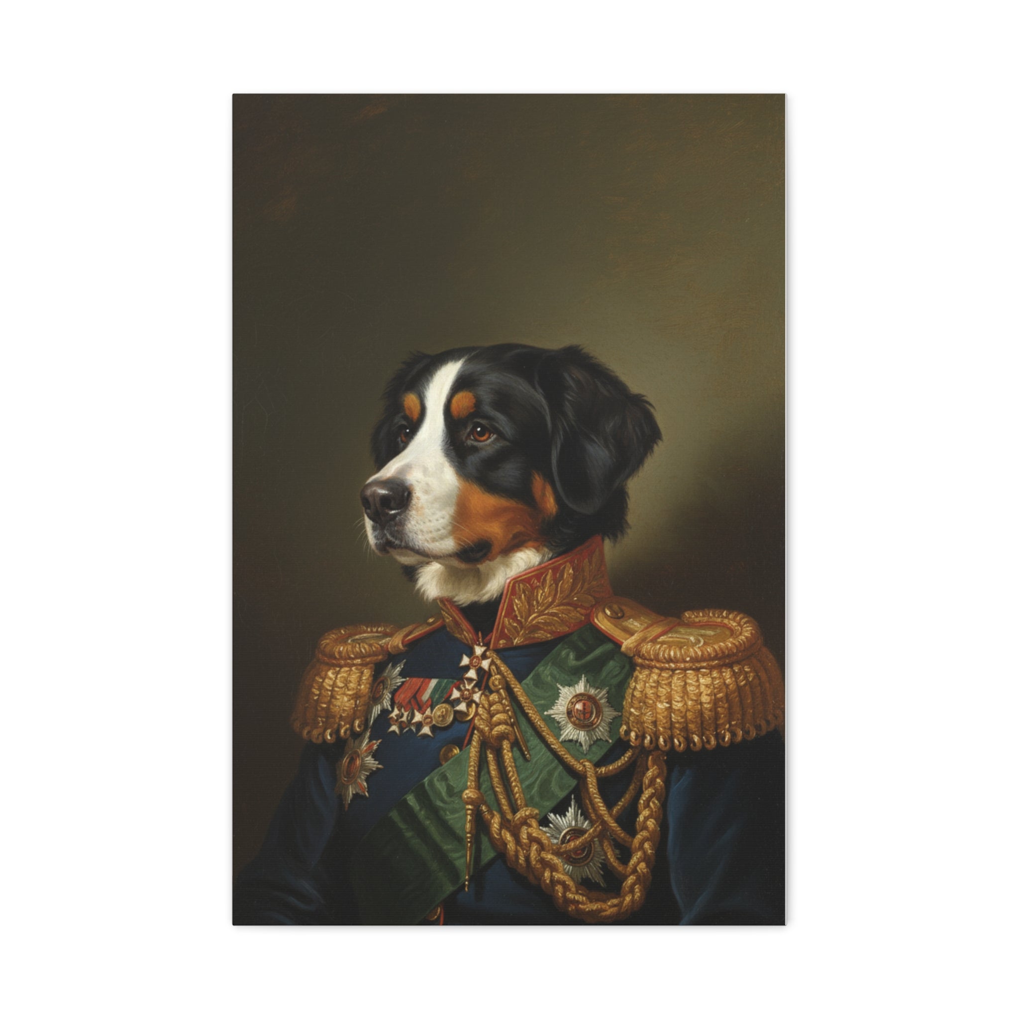 Custom Regal Dog Portrait Canvas Print, Dog Lover Gift, Wall Art, Home Decor, Vintage Animal Art, Pet Parent Decor