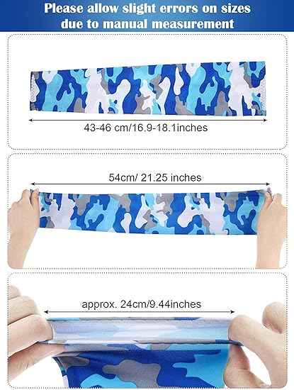 Mudder 9 Pairs Unisex UV Arm Sleeves sun Protection Cooling Ice Silk Arm Cover Sleeves Camouflage Black