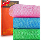 African Bath Sponge African Net Long Net Bath Sponge Exfoliating Shower Body Scrubber Back Scrubber Skin Smoother,Great for Daily Use