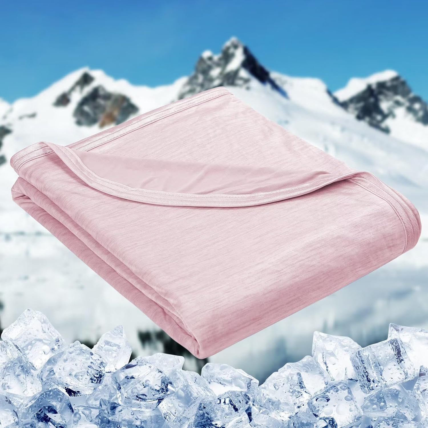 HOMFINE Cooling Blanket for Hot Sleepers - Summer Blanket Thin Lightweight Breathable Soft Double Side Enhanced Cooling for Bed Couch Sofa, Keep Cool for Night Sweats
