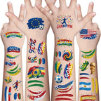45 Pcs Soccer Tattoos - World Cup Temporary Tattoos for Kids，Adult，Teens，Soccer Party Favors Sports Themed Supplies Fake Tattoo Stickers，World Cup 2026 Merchandise，Kids Goodie Bag Stuffers
