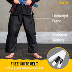 Elite Sports IBJJF Ultra Light BJJ Brazilian Jiu Jitsu Gi for Kids with Preshrunk Fabric and Free Belt