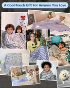 Ailemei Direct 【Upgraded Fabric Cooling Throw Blanket for Hot Sleepers, Lightweight Breathable Summer Bed Blankets, Q-Max >0.5 Jade Fiber,Keep Body Cool Hot Flashes Night Sweats,50"x70"