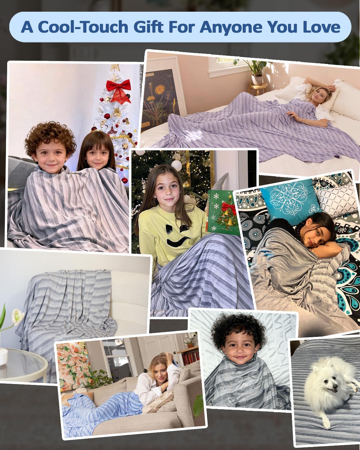 Ailemei Direct 【Upgraded Fabric Cooling Throw Blanket for Hot Sleepers, Lightweight Breathable Summer Bed Blankets, Q-Max >0.5 Jade Fiber,Keep Body Cool Hot Flashes Night Sweats,50"x70"