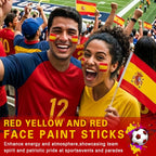 3 in 1 Colors Face Body Paint Sticks for Soccer,Football,Softball,Baseball,High Pigment & Waterproof Eye Black Stick Makeup