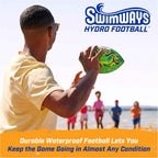 Swimways Hydro Waterproof Football, Outdoor Games for Adults and Kids, Swimming Pool Accessories and Pool Party Games,9.25 Inches