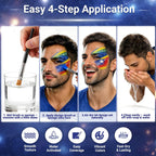 Face Painting Kit for Kids & Adults, 20 Colors Water Activated Face Paint Set with Stencils, Gems & Brushes, Washable Face Paint for Soccer Fans, Game Day, Team Spirit & Fan Celebrations