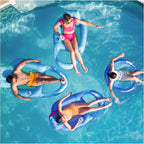 SwimWays Spring Float Premium Papasan Pool Lounger, Inflatable Pool Floats Adult with Fast Inflation for Ages 15 & Up
