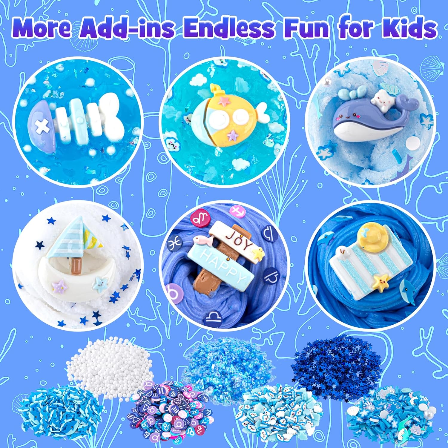 Cloud Slime kit for Girls Ages 8-12, Toys for Girls and Boys, for Kids Slime Set Party kit Goodie Bag Stuffers, 4 5 6 7 8 9 10 Year Old Girl Birthday Gift Cute Stuff