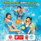 Reusable Water Balloons, Pool Beach Water Toys for Boys and Girls, Summer Toys for Kids Ages 3-12, Magnetic Water Ball for Outdoor Activities