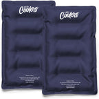 Cool Coolers by Fit & Fresh 2 Pack XL Soft Ice Packs for Cooler, Flexible Stretch Nylon, Lunch Box Ice Packs, Large Reusable Freezer Packs