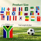 2026 World Cup Team Flags Banner String 48 Countries Flags Banner Set for World Cup Soccer Party Sports View Bar Club Garden Decorations,5.5 x 8.2Inch