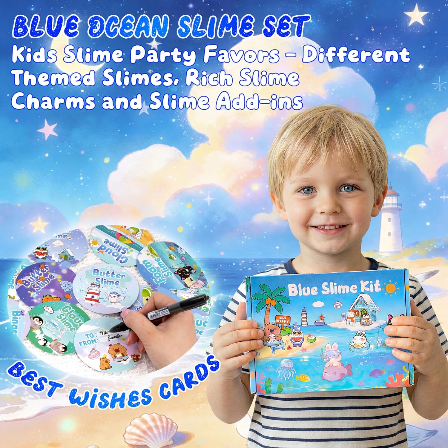 Cloud Slime kit for Girls Ages 8-12, Toys for Girls and Boys, for Kids Slime Set Party kit Goodie Bag Stuffers, 4 5 6 7 8 9 10 Year Old Girl Birthday Gift Cute Stuff